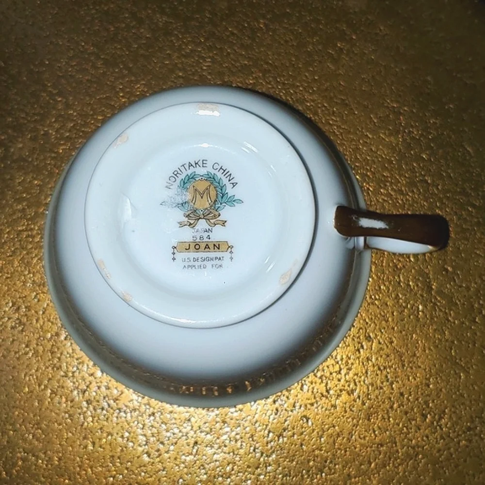 Vtg Noritake Joan 584 Teacup and Saucer Set